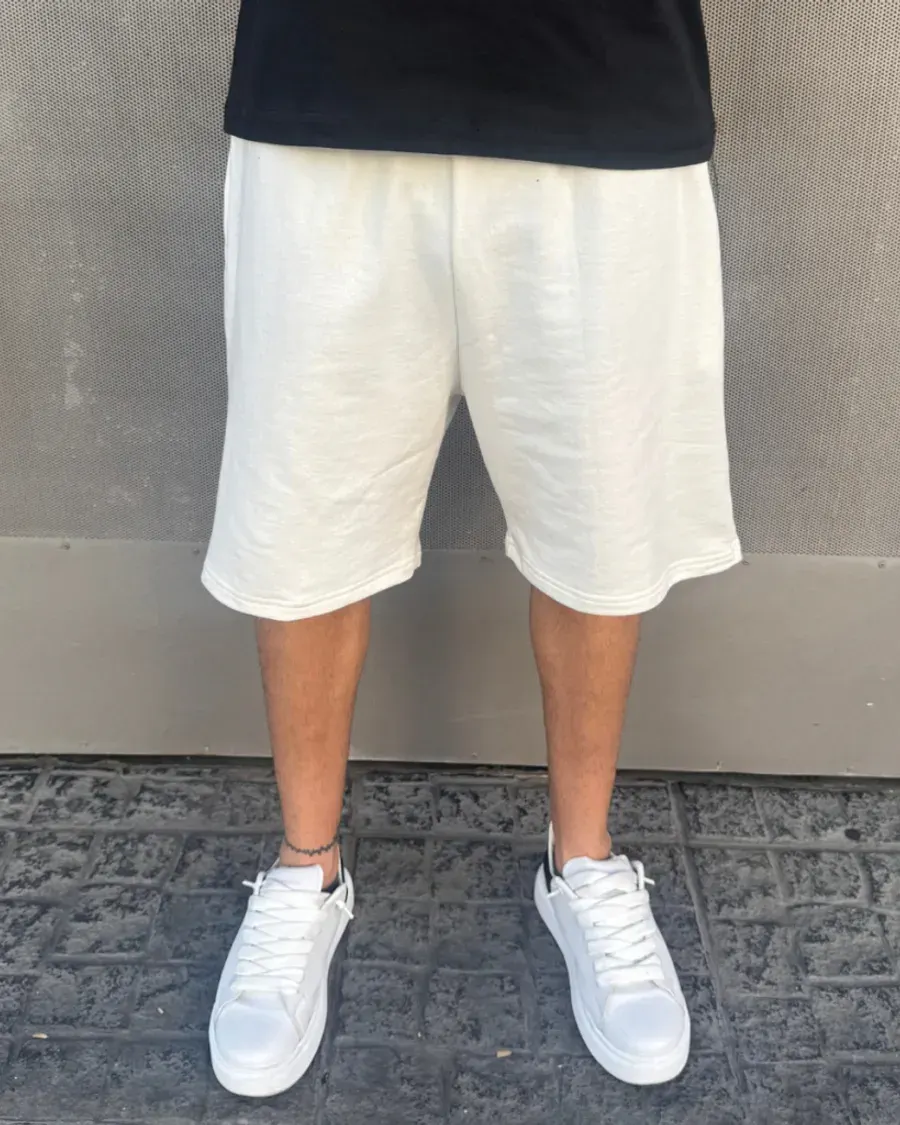 Bermuda Baggy de Algodón color Crema, foto 1