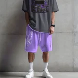 Bermuda Baggy Beyond Limits violeta con blanco, miniatura 1