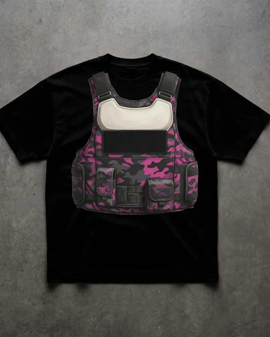 Remera oversize Beyond Limits Negra con rosa