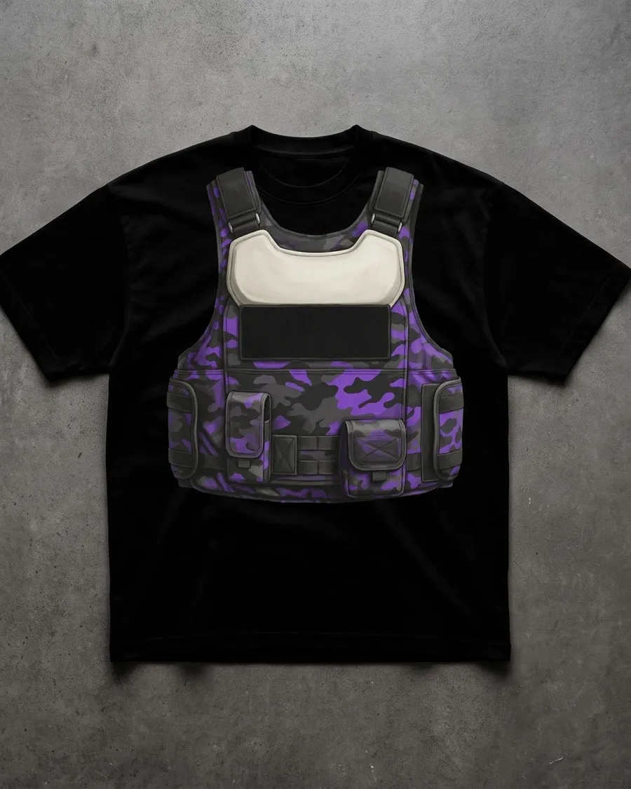 Remera oversize Beyond Limits Negra con violeta