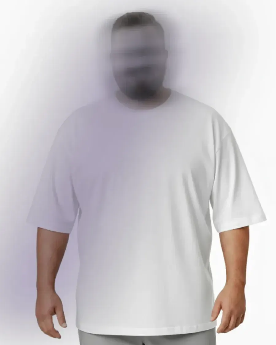 Remera Oversize Grande 3XL a 5XL color Blanco, foto 1