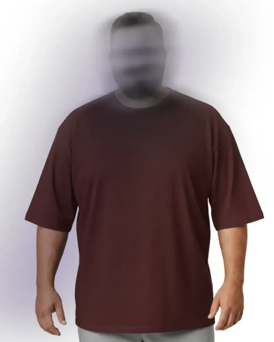 Remera Oversize Grande 3XL a 5XL color Marrón chocolate, foto 1
