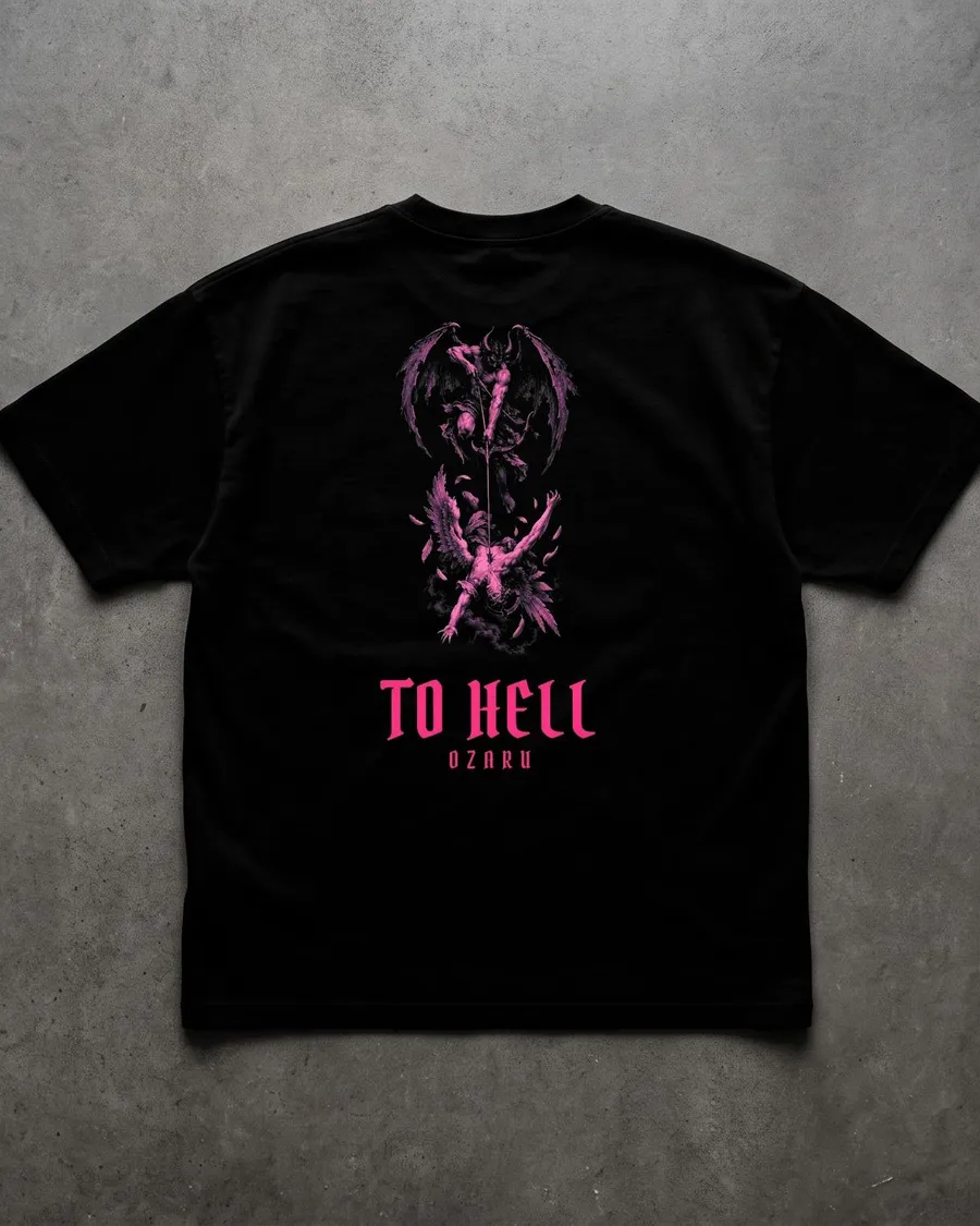 Remera oversize To Hell, otra vista