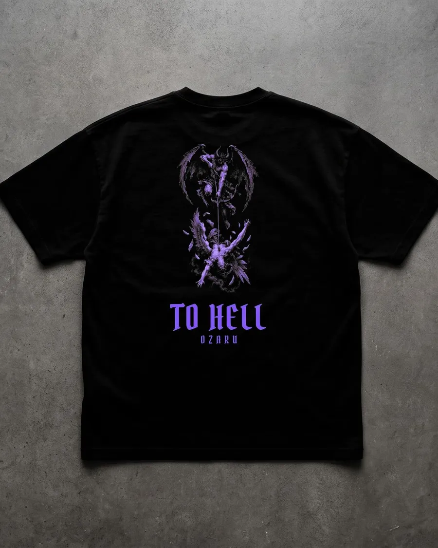 Remera oversize To Hell, otra vista
